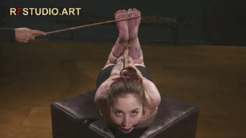 Rf Studio Production - Bora - Tight Hogtie, BallGag and Bastinado for Her Meaty Soles (FULL HD MP4).webp