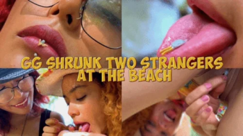 Giantess Latinas - GG shrunk 2 strangers at the beach - Lissa - Agatha.webp