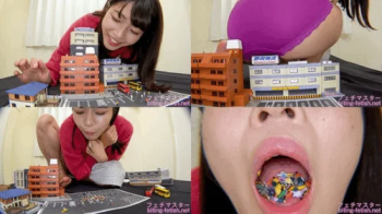 Japanese Asian Biting Mouth Fetish - Wakana Yamori - Giantess cute girl Smashing by Butt and Sole, S.webp