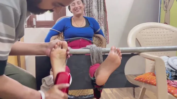 Beautiful Indian Wife’s Oily Feet Get Uncontrollable Tickling - - Soft Soles Can’t Stop Laughing.webp