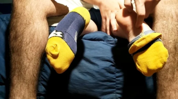 Boyfriend Tickles Argentine Girlfriend's Feet - Crocs and Socks Removal - Part 1.webp