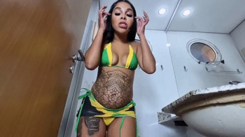 Farting in my slave's mouth in the smotherbox inside the unsanitary bathroom - By Bella Cruel - Full Clip.webp