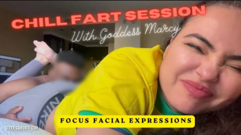 Chill Fart Session Laying down on Stomach, Focus Facial Expressions - Ft Goddess Marcy.webp
