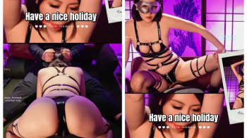 C4SFacesitting26 Queen FACESITTING spank ballgag bondage leather fishnet stockings bdsm.webp