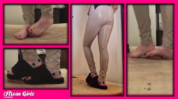 UGG Slipper Cock Crush and Footjob with cumshot I Lady Thaya.webp