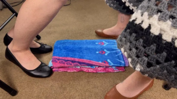 Alice and Stitch rapidly stomp my head wearing ballet flats (4k).webp