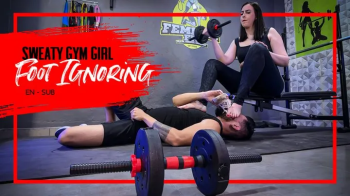 Gym Girl Nara ignores workout creep and uses his face as footrest (1080 EN-sub) Foot Ignoring - Foot Fetish - Foot Worsh.webp