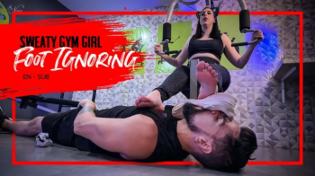 Gym Girl Nara ignores workout creep and uses his face as footrest (720 EN-sub) Foot Ignoring - Foot Fetish - Foot Worshi.webp