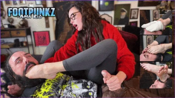 Bratty Ama Rio's Foot Smelling and Gagging Handjob Heaven.webp